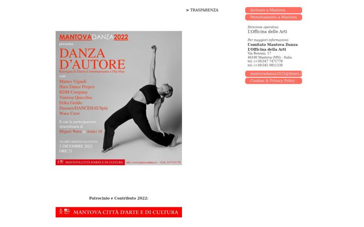 Screenshot of mantovadanza.it