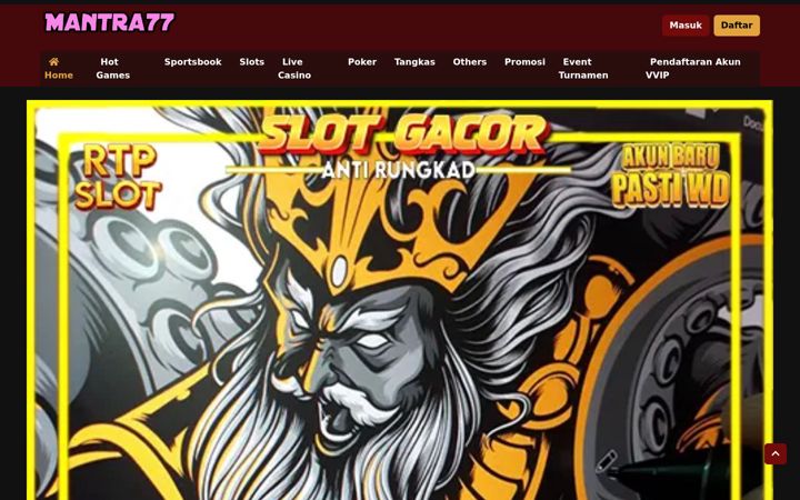 Screenshot of mantra77slot.net
