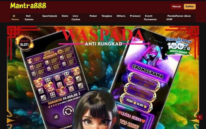 Screenshot of mantra888slot.com
