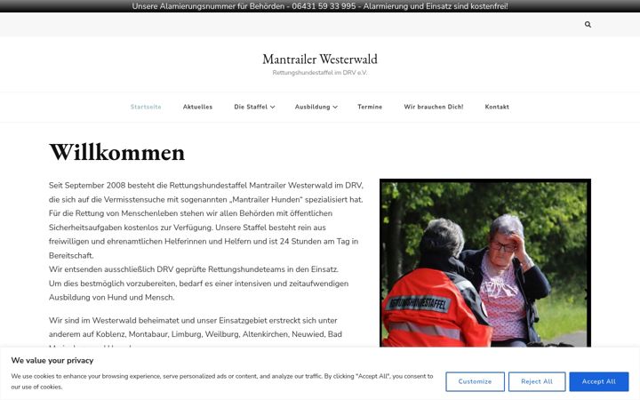 Screenshot of mantrailer-westerwald.de
