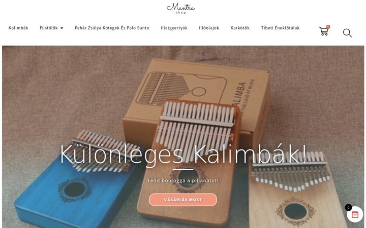 Screenshot of mantrashop.hu