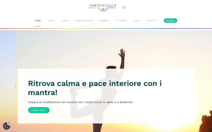 Screenshot of mantrayogacentre.com