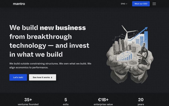 Screenshot of mantro.net