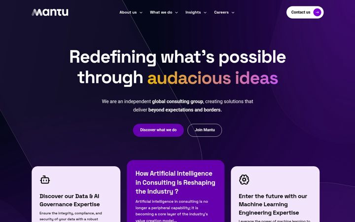 Screenshot of mantu.com
