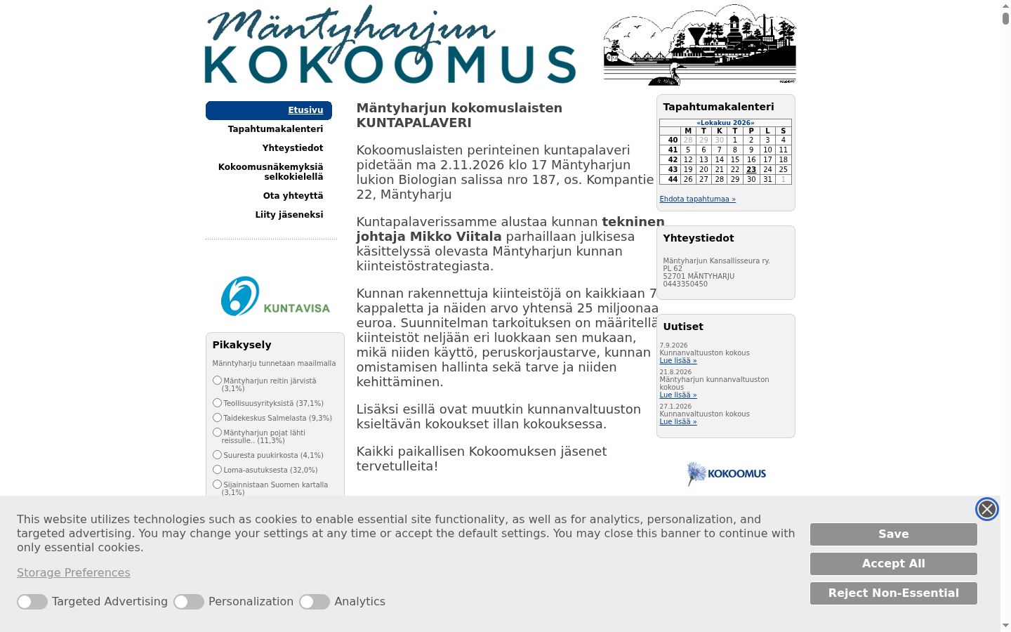 Zrzut ekranu banera zgody wyświetlanego przed jakąkolwiek interakcją