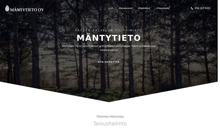 Screenshot of mantytieto.fi