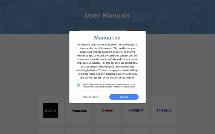 Screenshot of manual.nz
