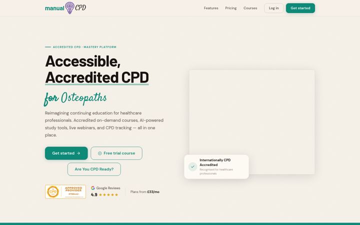 Screenshot of manualcpd.com