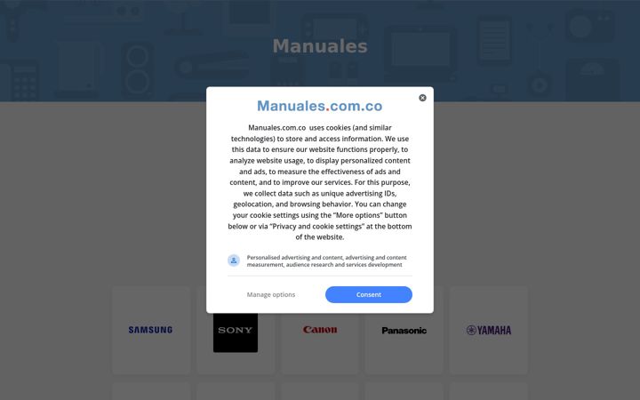 Screenshot of manuales.com.co