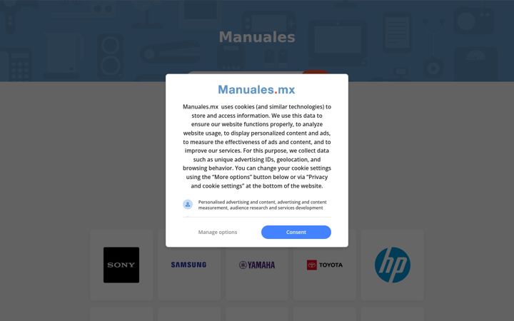 Screenshot of manuales.mx