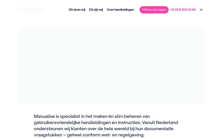 Screenshot of manualise.com