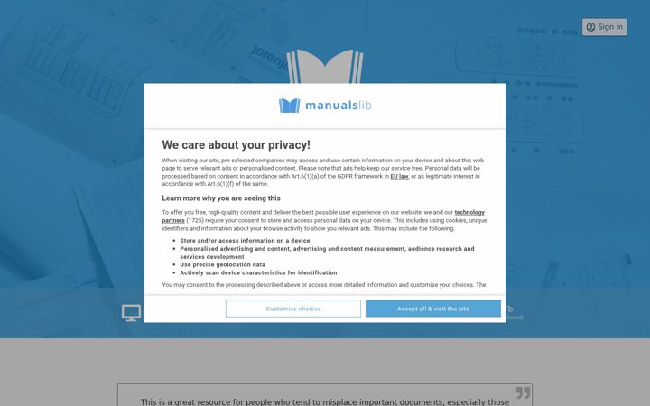 Screenshot of manualslib.tech