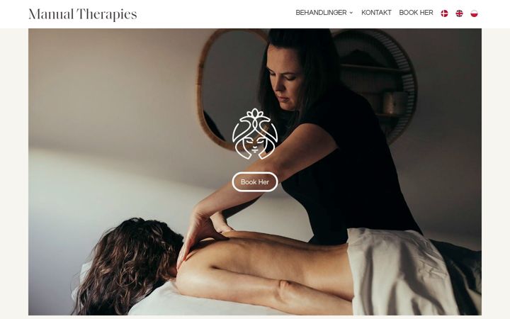Screenshot of manualtherapies.dk