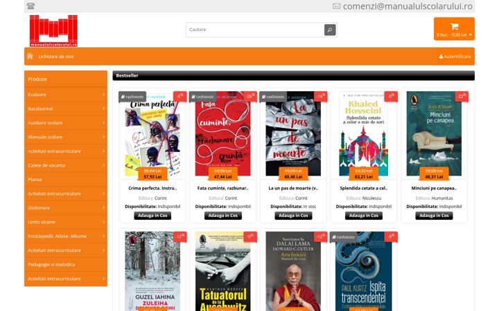 Screenshot of manualulscolarului.ro