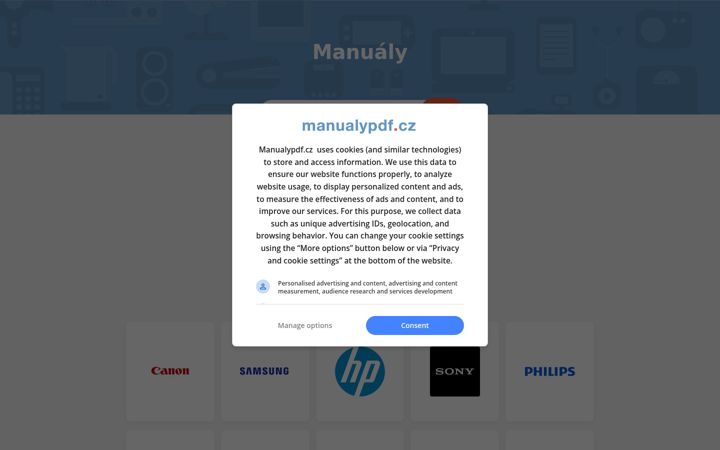 Képernyőkép: manualypdf.cz