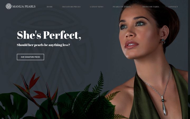 Screenshot of manuapearls.com