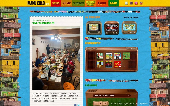 Screenshot of manuchao.net