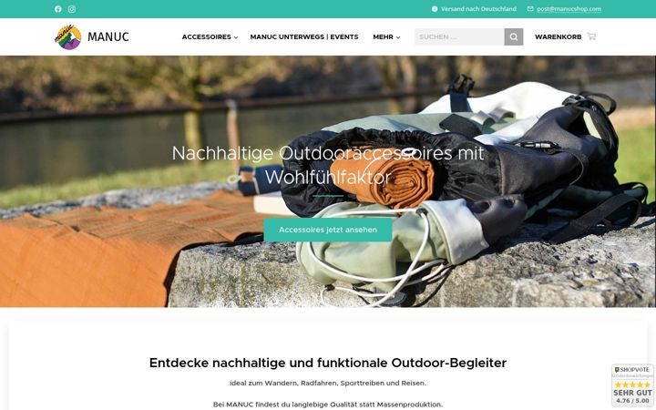 Screenshot of manucshop.com