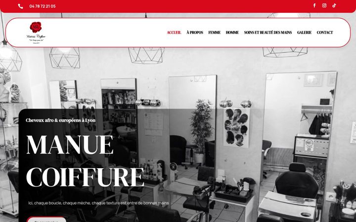 Screenshot of manuecoiffure.fr