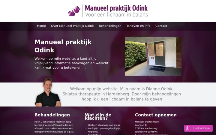 Screenshot of manueelpraktijkodink.nl