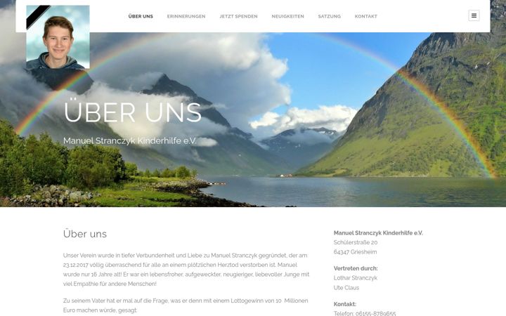 Screenshot of manuel-kinderhilfe.de