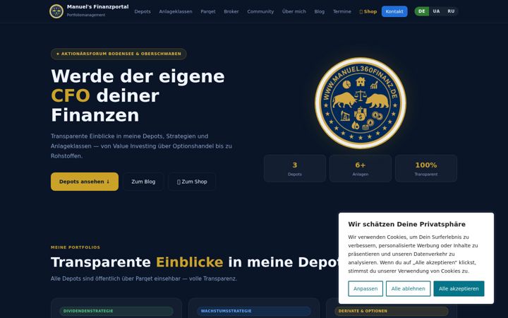 Screenshot of manuel360finanz.de