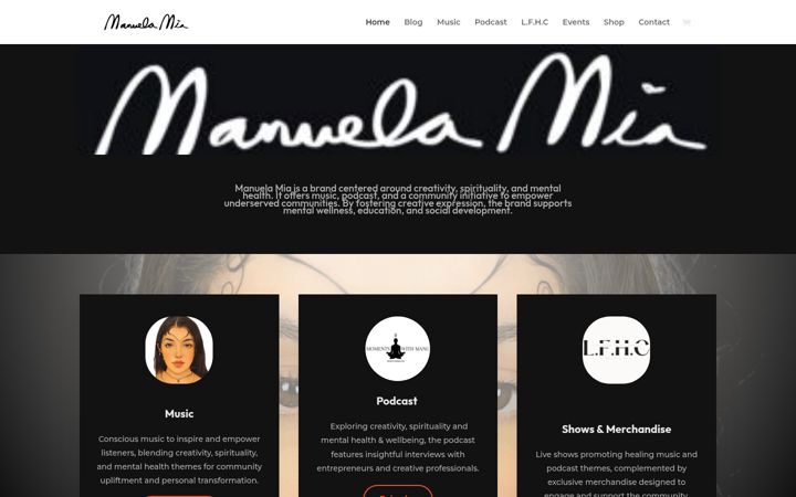 Screenshot of manuelamia.com