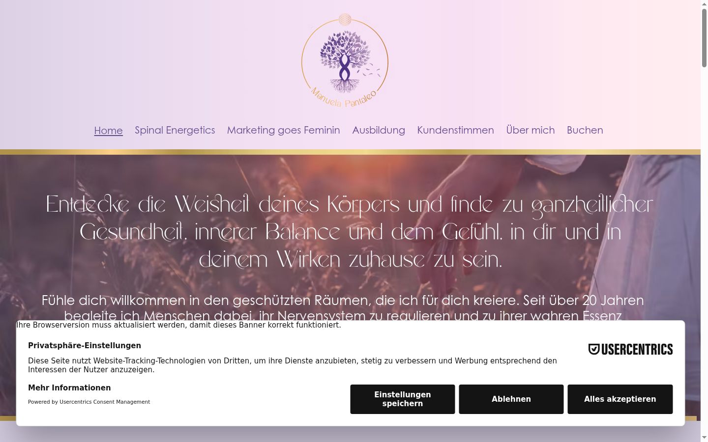 Screenshot tal-banner tal-kunsens muri qabel kwalunkwe interazzjoni