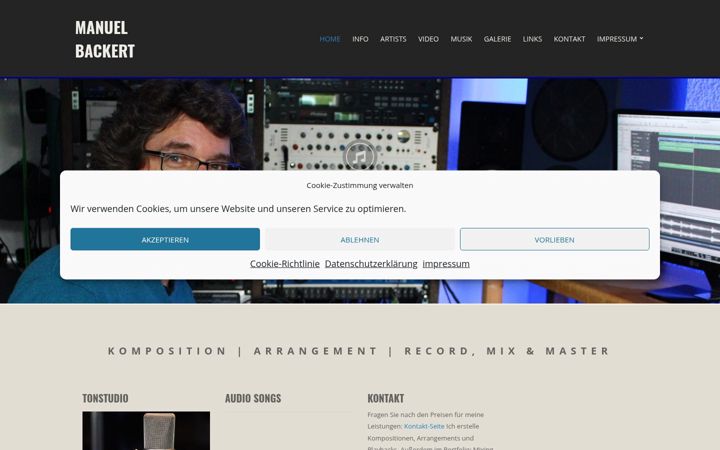 Screenshot of manuelbackert.de