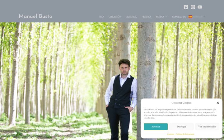 Screenshot of manuelbustoartist.com
