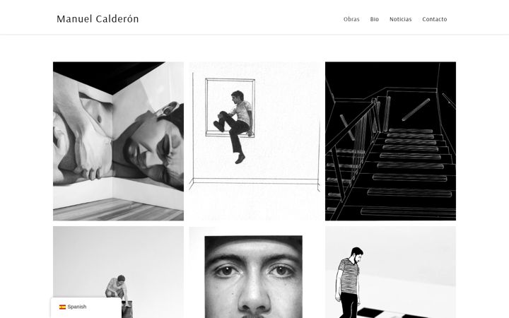Screenshot of manuelcalderon.art