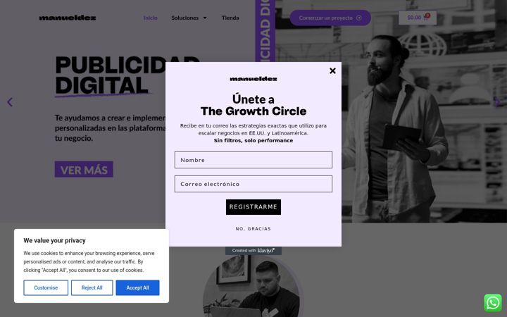 Screenshot of manueldez.com