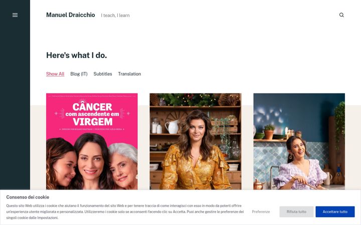 Screenshot of manueldraicchio.it