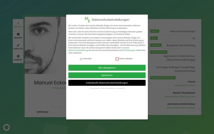 Screenshot of manueleckersberger.de