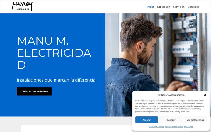 Screenshot of manuelectricidad.com