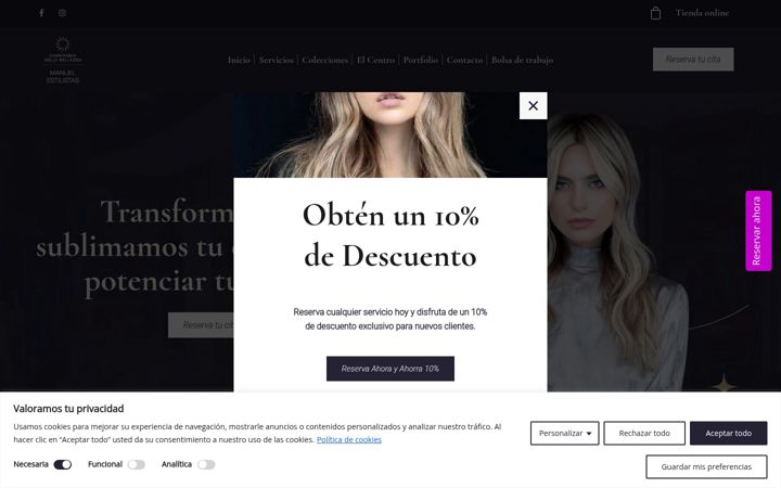 Screenshot of manuelestilistas.com