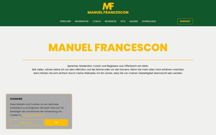 Screenshot of manuelfrancescon.de