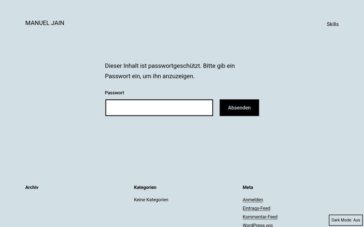 Screenshot of manueljain.de