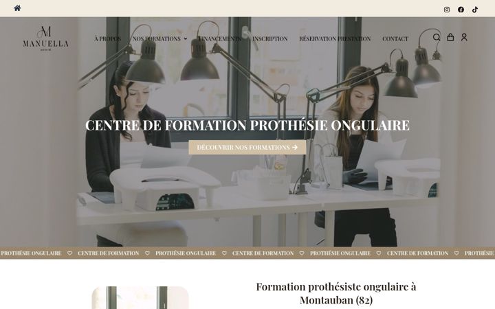 Screenshot of manuellaaesthetic.fr