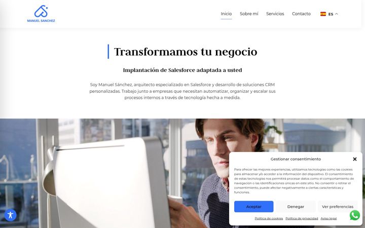 Screenshot of manuelsanchezarquitecturasaleforce.com