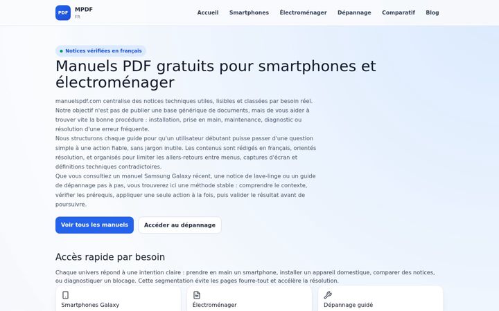 Screenshot of manuelspdf.com