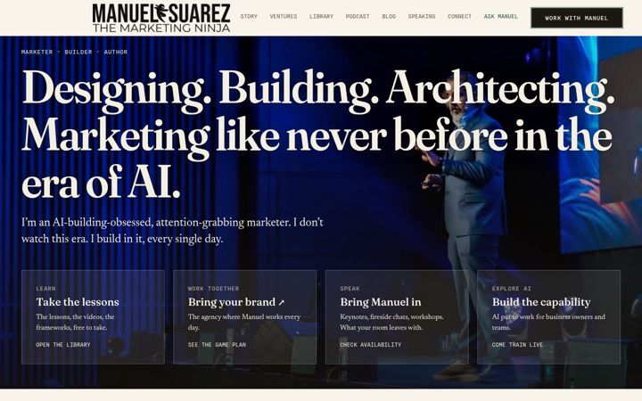Screenshot of manuelsuarez.com