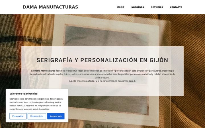 Screenshot of manufacturas-dama.es
