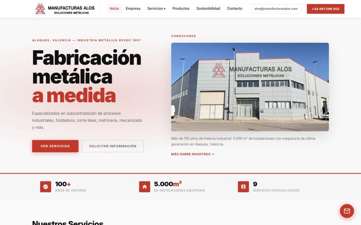 Screenshot of manufacturasalos.com