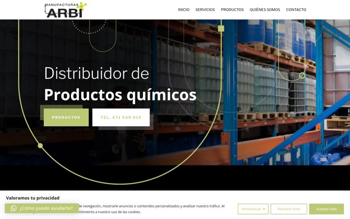 Screenshot of manufacturasarbi.es