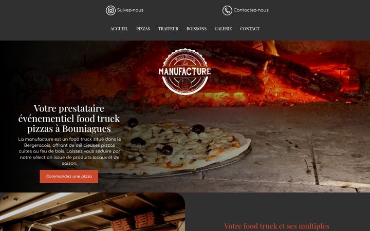 Screenshot of manufacture-pizza-traiteur.fr