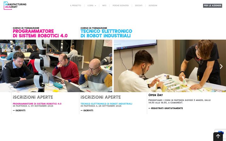Screenshot of manufacturingacademy.it