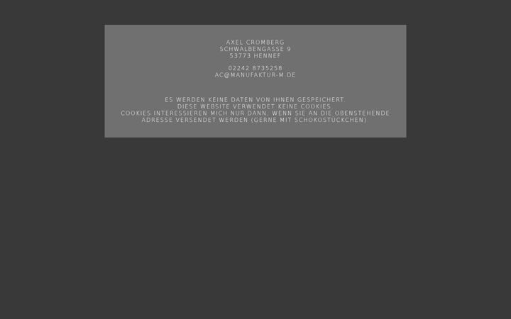 Screenshot of manufaktur-m.de