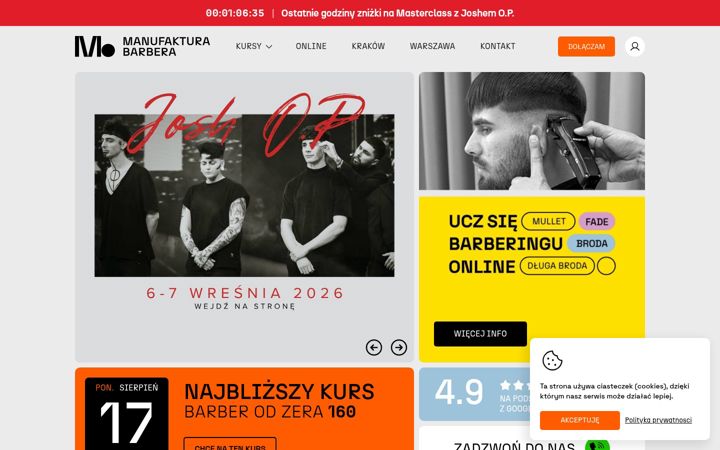 Screenshot of manufakturabarbera.com