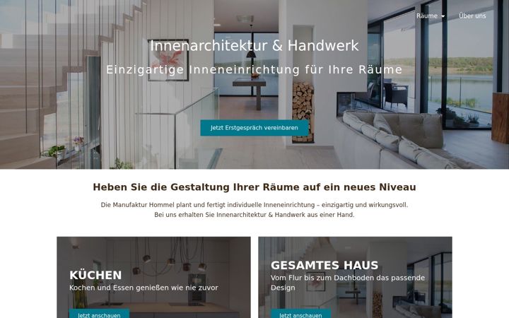 Screenshot of manufakturhommel.de